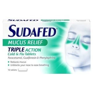 Image of Sudafed Triple Action Mucus Relief Tablets 16s