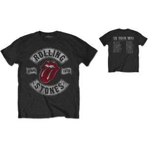 Image of The Rolling Stones - US Tour 1978 Unisex Medium T-Shirt - Black