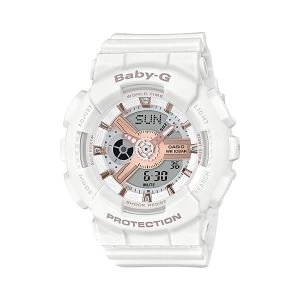 Image of Casio BABY-G BA-110 Series Analog-Digital Watch BA-110RG-7A - White