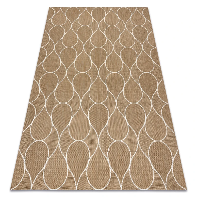 Image of RugsX Flat 49379265 Sisal Carpet Drops - Natural Beige Straw Color, String 200X290 Cm