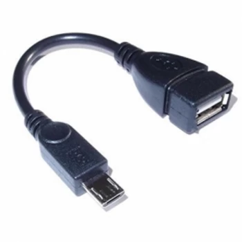 Image of Dynamode USB 2.0 Cable - USB Female to Micro USB Black 10cm