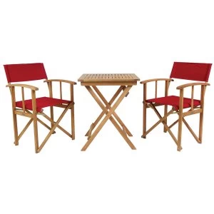 Image of Charles Bentley Hardwood Directors Garden Bistro Set