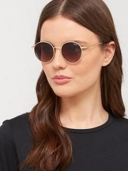 Image of QUAY AUSTRALIA Quay I See You Round Sunglasses, Gold, Women