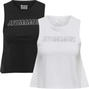 Image of Hummel 2 Pack Cali Crop Tops Womens - Multi