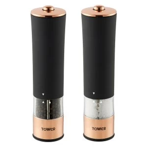 Image of Tower Linear Electric Salt & Pepper Mill - Black