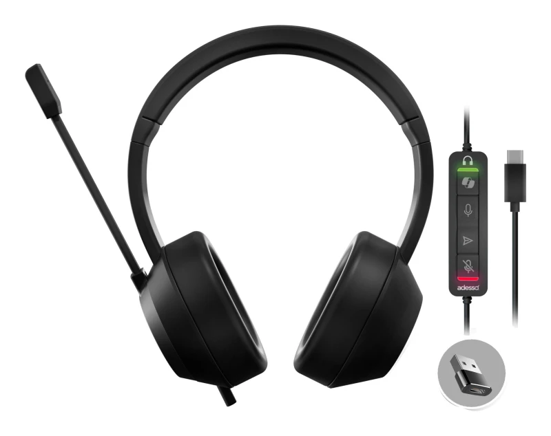 Image of Adesso Adesso Xtream P7 Headset Wired Head-band Calls/Music USB Type-A Black XTREAM P7