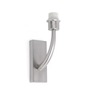 Image of Rem 1 Light Indoor Wall Light Satin Nickel - Shade Not Included, E27