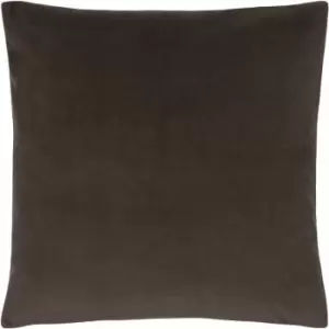 Image of Evans Lichfield Sunningdale Plush Cushion Cover, Truffle, 50 x 50 Cm