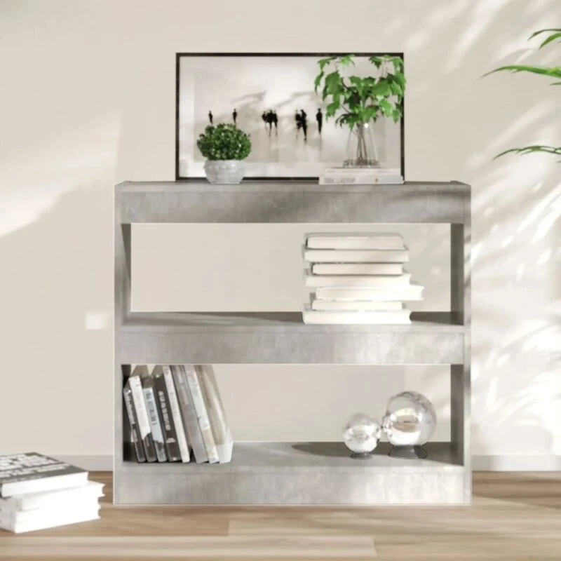 Image of VIDAXL Book Cabinet/Room Divider Concrete Grey 80x30x72cm Vidaxl 8720286843444