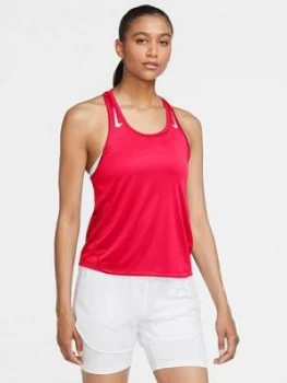Image of Nike Running Miler Racer Tank, Crimson, Size XL, Women
