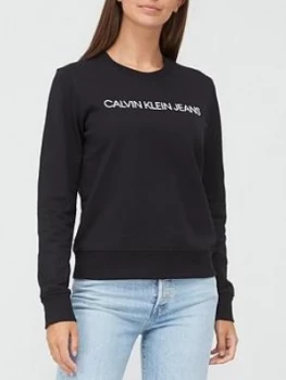 Image of Calvin Klein Jeans Institutional Sweat Top - Black