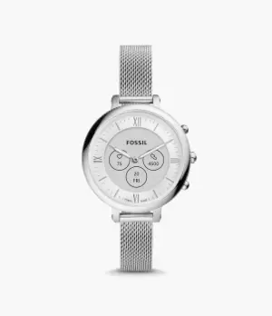 Image of Fossil Women Hybrid Smartwatch HR Monroe Stainless Steel