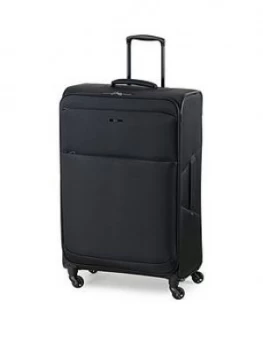 Image of Rock Luggage Ever-Lite Large 4 Wheel Black Suitcase