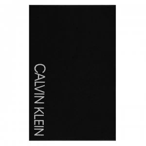 Image of Calvin Klein Logo Terry Towel - Black 001