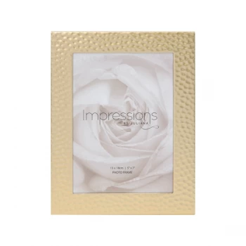 Image of 5" x 7" - IMPRESSIONS Hammered Matt Gold Photo Frame