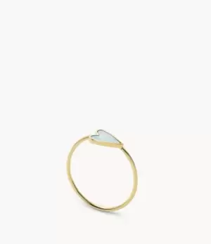 Image of Fossil Women White Stainless Steel Center Focal Ring