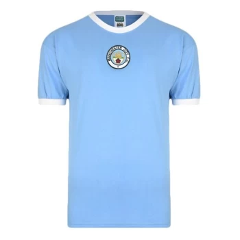 Image of Score Draw Manchester City 1972 Home Shirt Mens - Blue