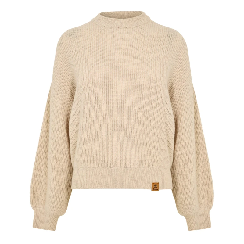 Image of Timberland Womens Wool Blend Crew Sweater Crew Sweatshirt Angora Heather female 8 (XS)