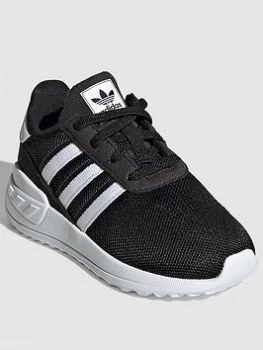 Image of adidas Originals Unisex Infant LA Trainer Lite Shoe - Black/White, Size 8