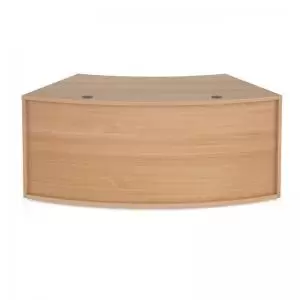 Image of Denver reception 45° curved base unit 1800mm - beech