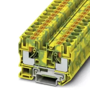 Image of Phoenix Contact Pt 10-Pe Terminal Block, Din Rail, 2Pos, 6Awg