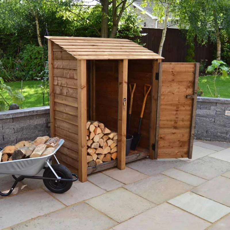 Image of Rutland County Garden Furniture Ltd Cottesmore 6ft Tool Store - L80 x W150 x H181cm - Rustic Brown Brown Unisex