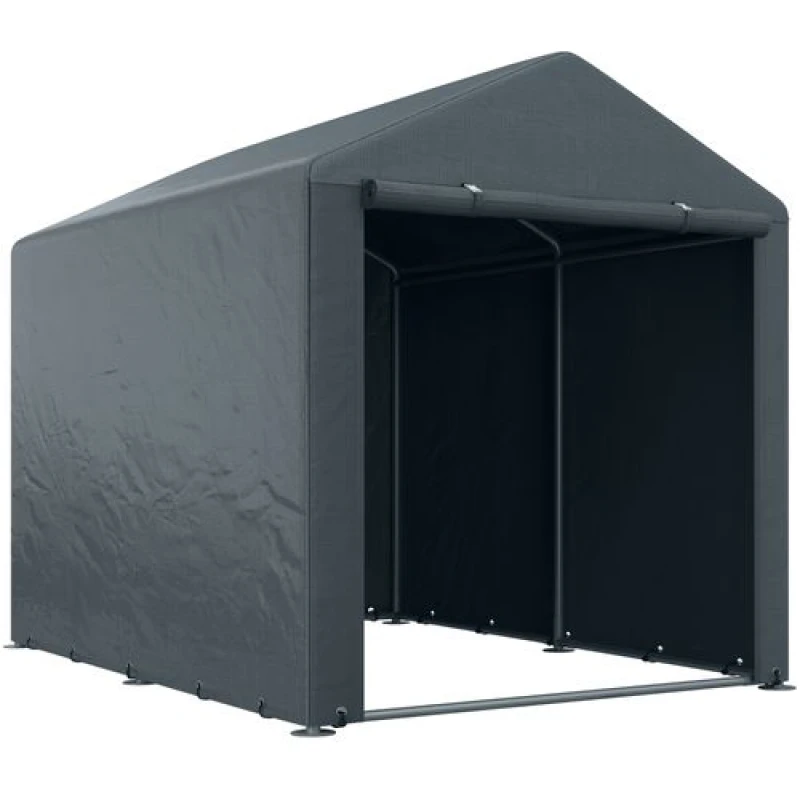 Image of Outsunny 1.6 X 2.2M Garden Storage Shed Portable Shed Tent, Dark Grey 84H-140V00CG