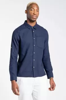 Image of Linen-Blend 'NosiBotanical Lagarto' Long Sleeve Shirt