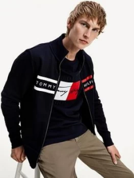 Image of Tommy Hilfiger Logo Zip Thru Tracksuit Top