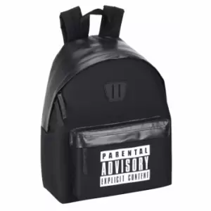 Image of Children/Youth Parental Advisory Logo Design Backpack (12.6in) (Black)