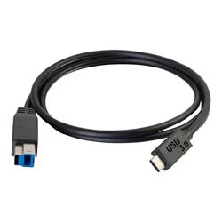 Image of C2G 1m USB 3.1 Gen 1 USB C to USB B Cable M/M Black