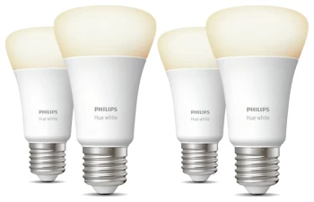 Image of Philips Hue E27 White Smart Bulbs With Bluetooth - 4 Pack