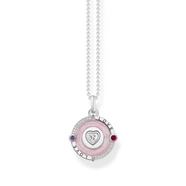 Image of Thomas Sabo Sterling Silver Sterling Silver Enamel Zirconia Pinkish Ne