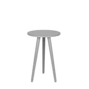 Image of Vendee Grey Pine Wood Round Side Table K/D
