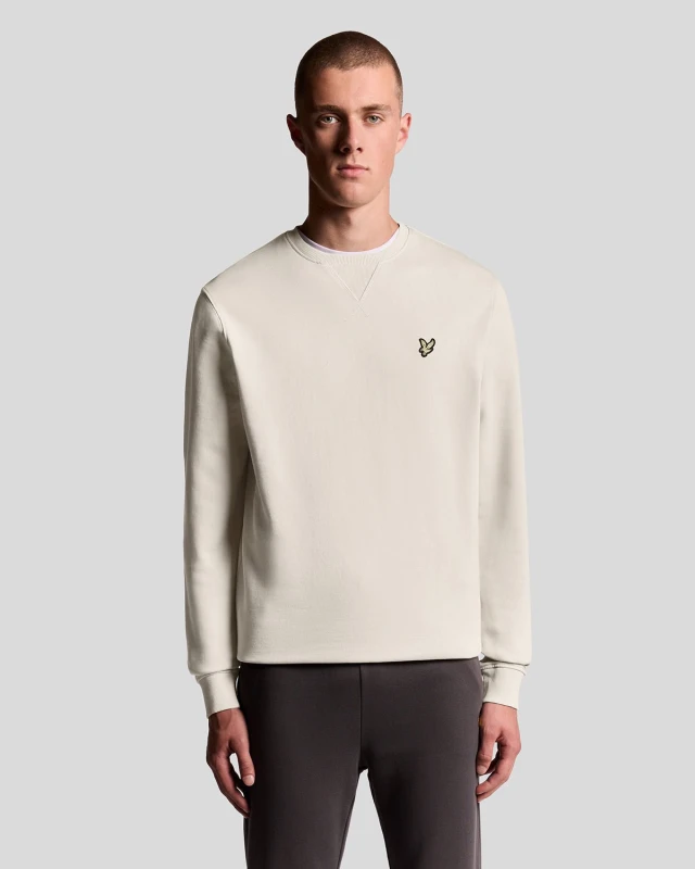 Image of Lyle & Scott Mens Cotton Crew Neck Sweatshirt in Cove