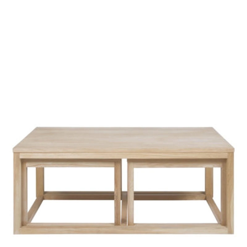 Image of Furniture To Go Cornus Coffee Table In Oak Set Of 3