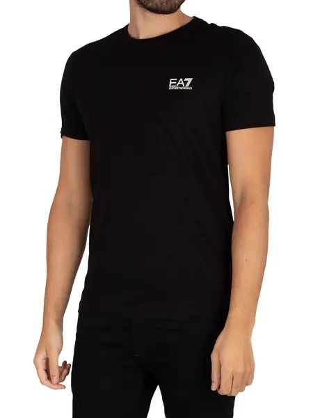 Image of EA7 Chest Logo T-Shirt Black/White L