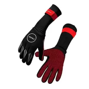 Image of Zone3 Neoprene Swim Gloves Black/Red Medium