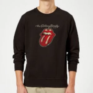 Image of Rolling Stones Plastered Tongue Sweatshirt - Black