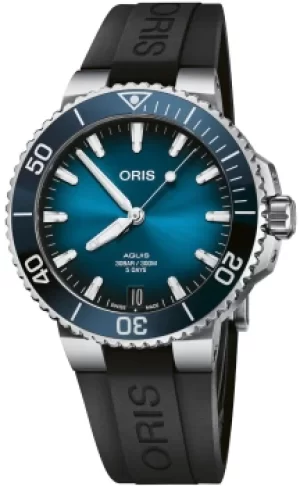 Image of Oris Watch Aquis Date Calibre 400 Blue Rubber