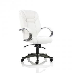 Image of Trexus Galloway Executive Chair With Arms Leather White Ref EX000033