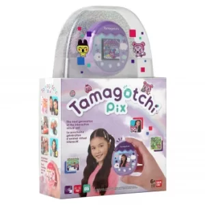 Image of Tamagotchi Pix Virtual Pet and Camera Purple Bandai