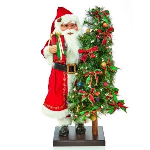 Image of Premier Decoration Ltd Premier 76cm Musical Santa with Lit Tree