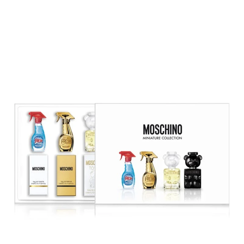 Image of Moschino Miniature Gift Set 5ml Fresh Eau de Toilette + 5ml Fresh Gold Eau de Parfum + 5ml Toy 2 Eau de Parfum + 5ml Toy Boy EDP