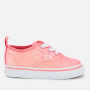 Image of Vans Toddler's Neon Glitter Elastic Lace Trainers - Pink/True White - UK 6 Toddler