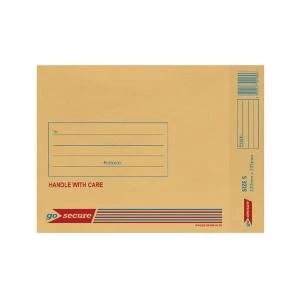 Image of GoSecure Bubble Lined Envelope Size 5 205 x 260mm Gold Pack of 100