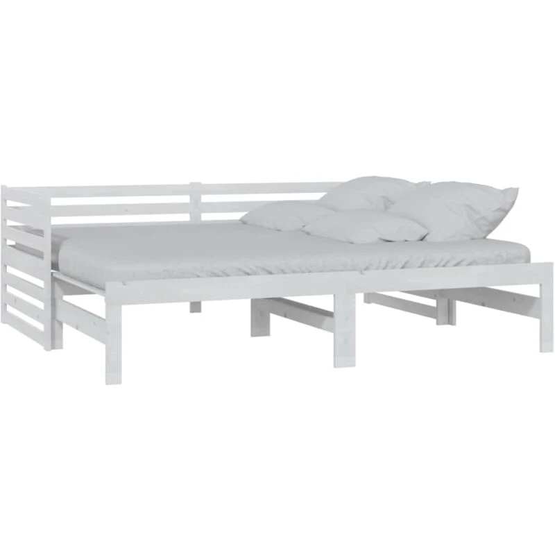 Image of VIDAXL Pull-out Day Bed without Mattress White 2x(90x200)cm Vidaxl 8720286641620