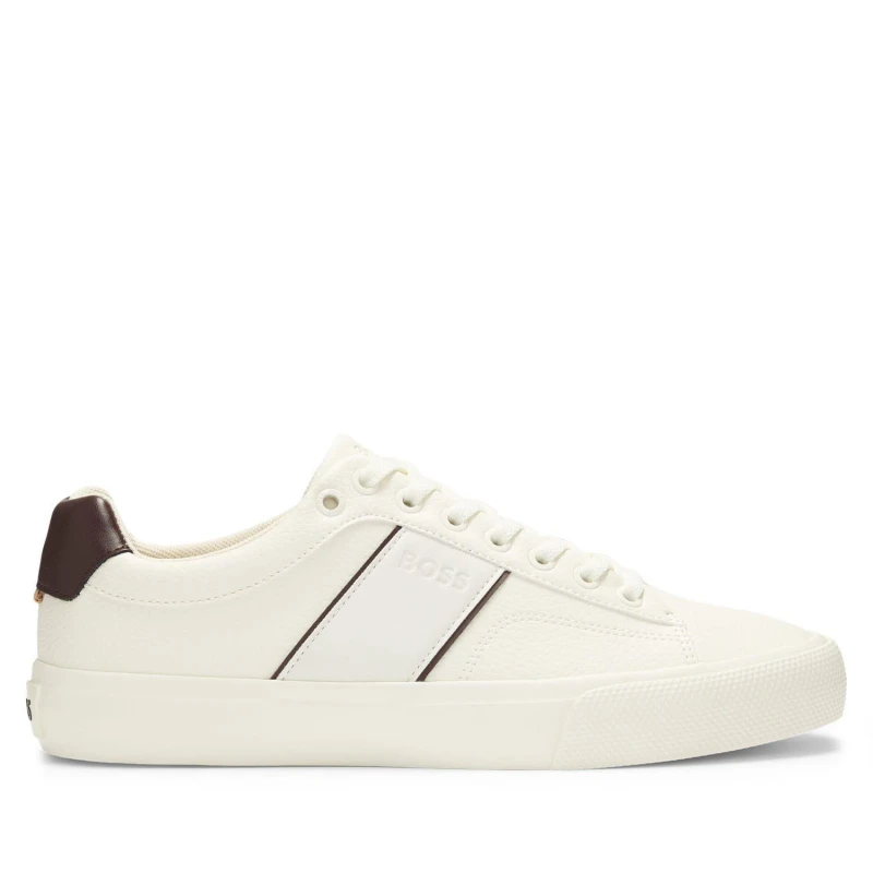 Image of BOSS Aiden_Tenn_grltp mens Shoes (Trainers) in White