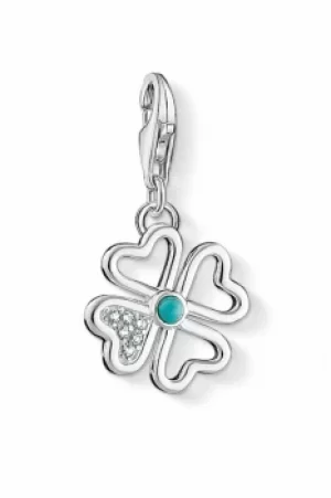 Image of Ladies Thomas Sabo Sterling Silver Charm Club Clover Charm 1448-405-14