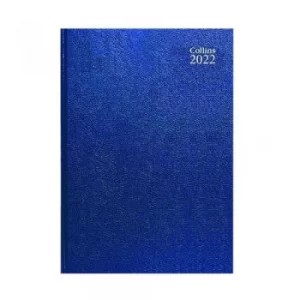 Image of Standard Desk 40 A4 Week To View 2022 Diary Blue 40.60-22